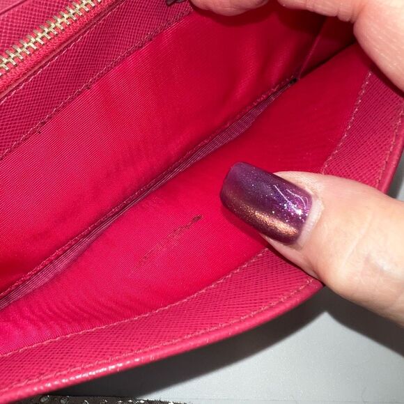 Prada Saffiano Pink and Cream Interior Long Wallet RARE - Picture 8 of 16